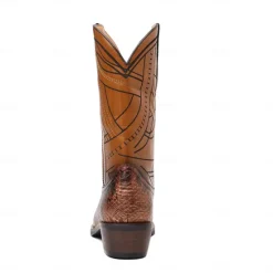 Sale OUKU Men's Western Cowboy Boots with Snakeskin Print and Intricate Faux Leather Design – Stylish and Durable Footwear for Rodeo and Country Events