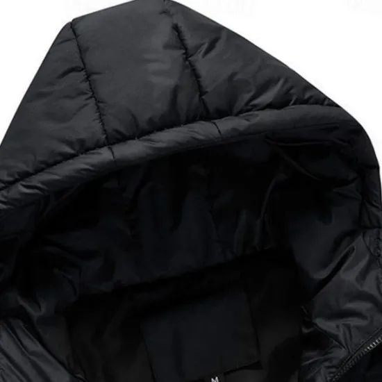 New OUKU Men's Windbreaker Quilted Puffer Vest Quilted Full Zip Sleeveless Outerwear Casual Athleisure Spring Hooded Thermal Warm Windproof Fitness Gym Workout Running Sportswear Activewear Solid Colored