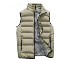 Discount OUKU Men's Windbreaker Quilted Puffer Vest Quilted Full Zip Sleeveless Outerwear Casual Athleisure Winter Thermal Warm Waterproof Windproof Fitness Gym Workout Running Sportswear Activewear Solid Colored