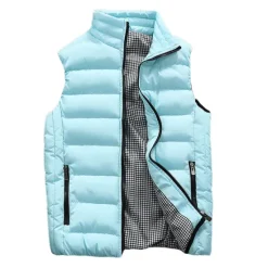 Discount OUKU Men's Windbreaker Quilted Puffer Vest Quilted Full Zip Sleeveless Outerwear Casual Athleisure Winter Thermal Warm Waterproof Windproof Fitness Gym Workout Running Sportswear Activewear Solid Colored