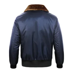 Online OUKU Men's Winter Coat Bomber Jacket Jacket Casual Jacket Outdoor Daily Wear Warm Pocket Fall Winter Plain Fashion Streetwear Lapel Regular Black Royal Blue Army Green Jacket