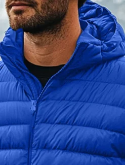 Outlet OUKU Men's Winter Coat Down Jacket Puffer Jacket Zipper Pocket Outdoor Home Work Regular Classic Thermal Warm Windproof Breathable Winter Autumn / Fall Solid Color Wine Matte Black Royal Blue Blue Puffer
