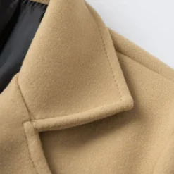 Online OUKU Men's Winter Coat Overcoat Peacoat Outdoor Daily Wear Fall & Winter Polyester Thermal Warm Waterproof Outerwear Clothing Apparel Fashion Streetwear Plain Lapel Double Breasted