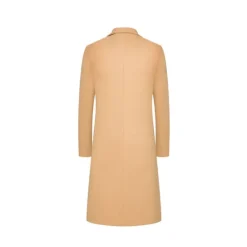 Sale OUKU Men's Winter Coat Overcoat Trench Coat Outdoor Daily Wear Fall & Winter Polyester Thermal Warm Windproof Outerwear Clothing Apparel Fashion Streetwear Plain Lapel Single Breasted
