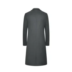 Sale OUKU Men's Winter Coat Overcoat Trench Coat Outdoor Daily Wear Fall & Winter Polyester Thermal Warm Windproof Outerwear Clothing Apparel Fashion Streetwear Plain Lapel Single Breasted