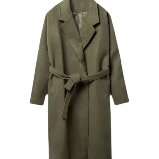 Outlet OUKU Men's Winter Coat Overcoat Business Casual Fall Winter Polyester Windproof Warm Outerwear Clothing Apparel Stylish Casual non-printing Pure Color Pocket Lapel Open Front