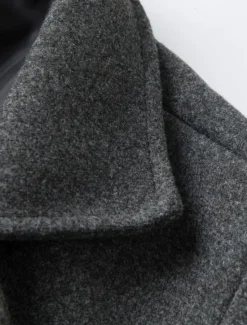 Online OUKU Men's Winter Coat Overcoat Long Trench Coat Outdoor Daily Wear Fall Winter Polyester Outerwear Clothing Apparel Fashion Streetwear Plain Lapel Double Breasted