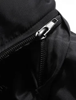 OUKU Men's Winter Coat Parka Pocket Polyster Fleece lined Vacation Daily Wear Date Regular Fashion Casual Comfortable Thermal Warm Fall & Winter Solid / Plain Color Black Red Blue Puffer Jacket