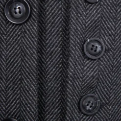 Outlet OUKU Men's Winter Coat Peacoat Coat Business Casual Winter Cotton Blend Warm Outerwear Clothing Apparel Stylish Classic & Timeless non-printing Solid Color Pocket Stand Collar Double Breasted
