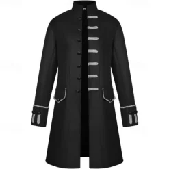 New OUKU Men's Winter Coat Peacoat Coat Business Casual Winter Fall Cotton Blend Windproof Warm Outerwear Clothing Apparel Stylish Casual non-printing Pure Color Pocket Stand Collar Single Breasted