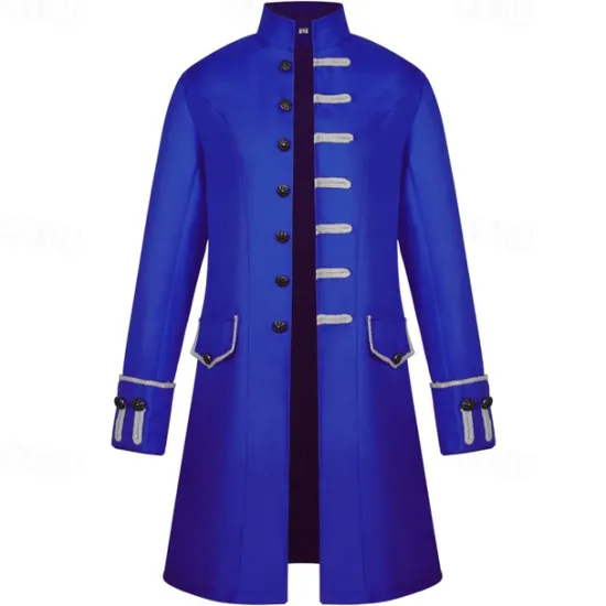 New OUKU Men's Winter Coat Peacoat Coat Business Casual Winter Fall Cotton Blend Windproof Warm Outerwear Clothing Apparel Stylish Casual non-printing Pure Color Pocket Stand Collar Single Breasted