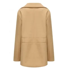 Online OUKU Men's Winter Coat Peacoat Trench Coat Outdoor Daily Wear Fall & Winter Polyester Thermal Warm Outerwear Clothing Apparel Fashion Streetwear Plain Pocket Lapel Double Breasted