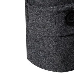 Best OUKU Men's Winter Coat Peacoat Trench Coat Outdoor Daily Wear Fall & Winter 95% polyester 5% cotton Outerwear Clothing Apparel Fashion Streetwear Plain Lapel Double Breasted