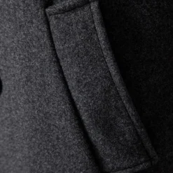 Best OUKU Men's Winter Coat Peacoat Trench Coat Outdoor Daily Wear Fall & Winter 95% polyester 5% cotton Outerwear Clothing Apparel Fashion Streetwear Plain Lapel Double Breasted