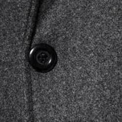 Best OUKU Men's Winter Coat Peacoat Trench Coat Outdoor Daily Wear Fall & Winter 95% polyester 5% cotton Outerwear Clothing Apparel Fashion Streetwear Plain Lapel Double Breasted