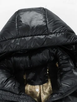 Outlet OUKU Men's Winter Coat Puffer Jacket Padded Zipper Pocket Polyster Pocket Outdoor Long Fashion Casual Thermal Warm Windproof Winter Plain Puffer Jacket Black