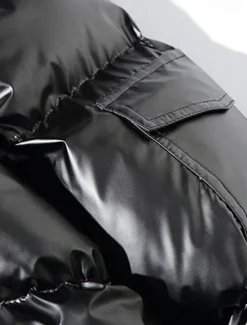 Best OUKU Men's Winter Coat Puffer Jacket Padded Jacket Pocket Polyster Daily Wear Date Vacation Regular Fashion Casual Comfortable Thermal Warm Fall & Winter Solid / Plain Color Silver Black Navy Blue Gold