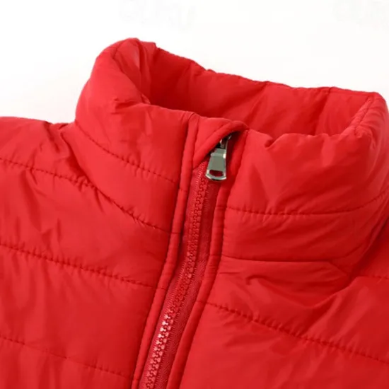 Online OUKU Men's Winter Coat Puffer Jacket Quilted Jacket Transition Jacket Pocket Cotton Pocket Vacation Daily Wear Date Regular Fashion Casual Comfortable Thermal Warm Fall & Winter Solid / Plain Color Black