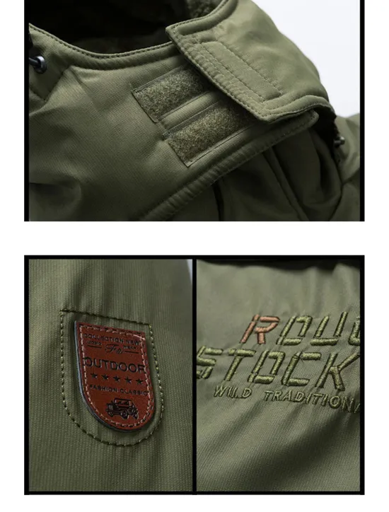 Outlet OUKU Men's Winter Coat Puffer Jacket Parka Pocket Full Zip Outdoor Daily Long Sporty Casual Thermal Warm Breathable Fall Winter Solid Color Black Army Green Royal Blue Khaki Puffer Jacket