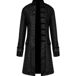New OUKU Men's Winter Coat Transition Jacket Trench Coat Long Trench Coat Halloween Business Fall Polyester Waterproof Outerwear Clothing Apparel Halloween Vintage Style Double Breasted