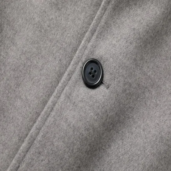 Best OUKU Men's Winter Coat Trench Coat Office & Career Daily Wear Winter Polyester Thermal Warm Washable Outerwear Clothing Apparel Fashion Warm Ups Solid Colored Pocket Lapel Single Breasted