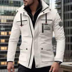 Best OUKU Men's Winter Coat Winter Jacket Fleece Jacket Sport Coat Outdoor Camping & Hiking Waterproof Windbreaker Zipper Pocket Fall Winter Solid Color Fashion Streetwear Hooded Regular Black White Wine Army