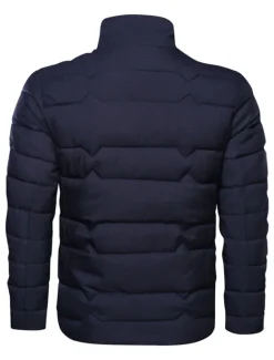 New OUKU Men's Winter Coat Winter Jacket Puffer Jacket Zipper Pocket Polyster Pocket Office & Career Date Casual Daily Regular Fashion Casual Windproof Warm Winter Plain Black Navy Blue Gray Puffer Jacket