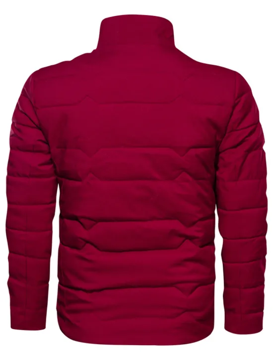 New OUKU Men's Winter Coat Winter Jacket Puffer Jacket Zipper Pocket Polyster Pocket Office & Career Date Casual Daily Regular Fashion Casual Windproof Warm Winter Plain Black Navy Blue Gray Puffer Jacket
