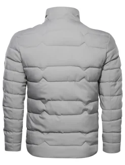 New OUKU Men's Winter Coat Winter Jacket Puffer Jacket Zipper Pocket Polyster Pocket Office & Career Date Casual Daily Regular Fashion Casual Windproof Warm Winter Plain Black Navy Blue Gray Puffer Jacket