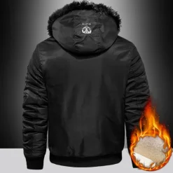 Hot OUKU Men's Winter Coat Winter Jacket Parka Embroidered Fleece Hoodie Fur Trim Daily Regular Casual Thermal Warm Winter Plain Black Red Royal Blue Puffer Jacket