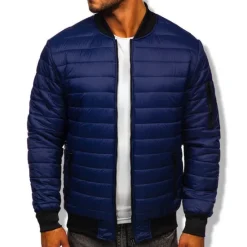 Sale OUKU Men's Winter Coat Winter Jacket Puffer Jacket Quilted Jacket Casual Warm Winter Solid Color Classic & Timeless Navy Wine Red ArmyGreen Black Red Jacket