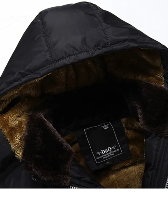 Sale OUKU Men's Winter Coat Winter Jacket Puffer Jacket Quilted Jacket Camping & Hiking Warm Winter Solid Color Bright Black Black Puffer Jacket
