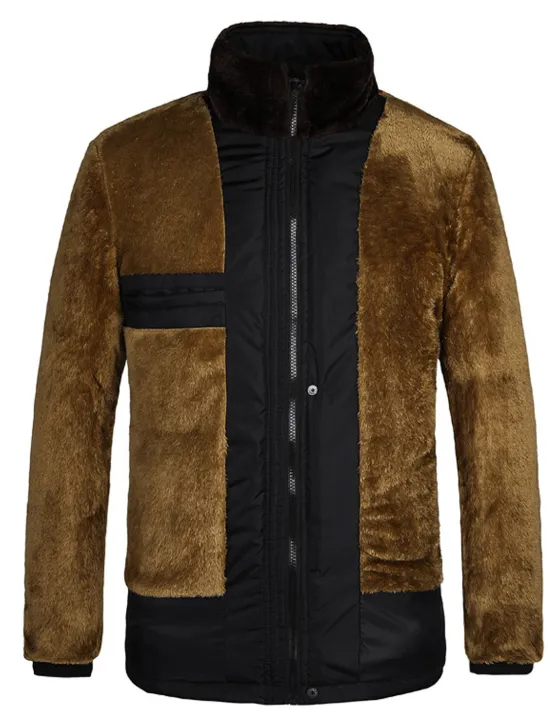 Sale OUKU Men's Winter Coat Winter Jacket Puffer Jacket Quilted Jacket Camping & Hiking Warm Winter Solid Color Bright Black Black Puffer Jacket