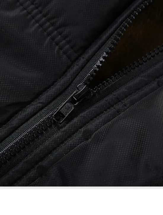 Sale OUKU Men's Winter Coat Winter Jacket Puffer Jacket Quilted Jacket Camping & Hiking Warm Winter Solid Color Bright Black Black Puffer Jacket
