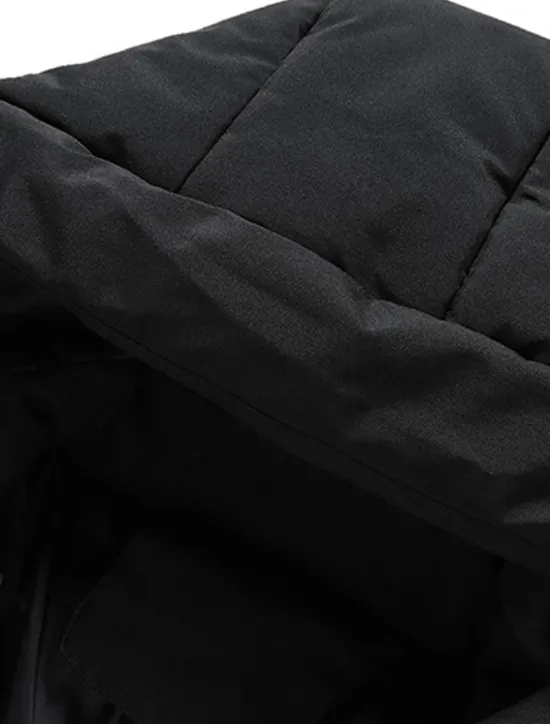 Hot OUKU Men's Winter Coat Winter Jacket Puffer Jacket Zipper Pocket Polyster Pocket Outdoor Date Casual Daily Regular Fashion Casual Windproof Warm Winter Plain Black Blue Gray Puffer Jacket