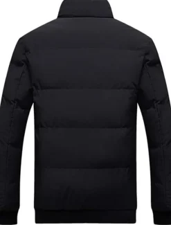 Best OUKU Men's Winter Coat Winter Jacket Puffer Jacket Zipper Pocket Polyster Pocket Office & Career Date Casual Daily Regular Keep Warm Thermal Warm Windproof Outdoor Winter Solid / Plain Color Black Red