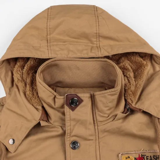 Best OUKU Men's Winter Coat Winter Jacket Fleece Jacket Work Jacket Street Casual Windproof Warm Fall Winter Tactical Cotton ArmyGreen Black khaki Jacket