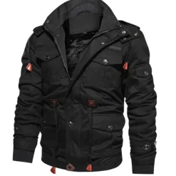 Best OUKU Men's Winter Coat Winter Jacket Fleece Jacket Work Jacket Street Casual Windproof Warm Fall Winter Tactical Cotton ArmyGreen Black khaki Jacket