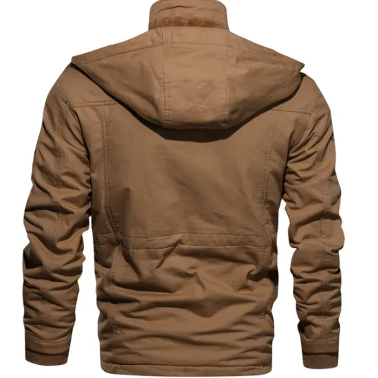 Best OUKU Men's Winter Coat Winter Jacket Fleece Jacket Work Jacket Street Casual Windproof Warm Fall Winter Tactical Cotton ArmyGreen Black khaki Jacket