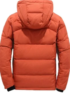 Discount OUKU Men's Winter Coat Winter Jacket Puffer Jacket Zipper Pocket Polyster Pocket Outdoor Date Casual Daily Regular Fashion Casual Thermal Warm Windproof Winter Plain Black Blue Orange Army Green Puffer
