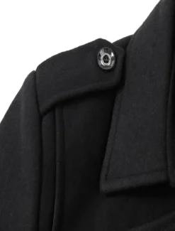 Best OUKU Men's Winter Coat Wool Coat Overcoat Business Casual Winter 30% Wool Windproof Warm Outerwear Clothing Apparel Chic & Modern Solid Colored Rolled collar