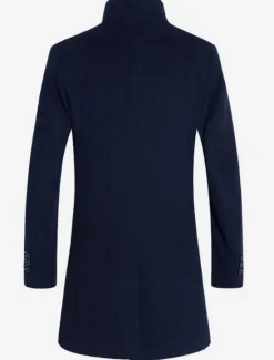 New OUKU Men's Winter Coat Wool Coat Overcoat Business Casual Fall Wool Outerwear Clothing Apparel Basic Solid Colored Stand Collar Single Breasted One-button