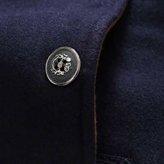 Clearance OUKU Men's Winter Coat Wool Coat Overcoat Business Casual Winter 52% Wool Windproof Warm Outerwear Clothing Apparel Stylish Classic & Timeless non-printing Solid Color Pocket Stand Collar Single Breasted