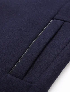 Outlet OUKU Men's Winter Coat Wool Coat Overcoat Blazer Short Coat Office Work Fall & Winter Wool Windproof Warm Outerwear Clothing Apparel Basic Chic & Modern Solid Colored Stand Collar