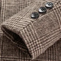 Sale OUKU Men's Winter Coat Wool Coat Overcoat Office & Career Daily Wear Winter Polyester Thermal Warm Washable Outerwear Clothing Apparel Fashion Warm Ups Plain Pocket Lapel Single Breasted