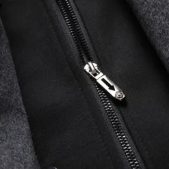 Best OUKU Men's Winter Coat Wool Coat Overcoat Trench Coat Outdoor Daily Wear Fall & Winter Polyester Windbreaker Outerwear Clothing Apparel Fashion Streetwear Plain Hooded Single Breasted One-button