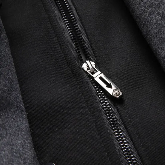 Best OUKU Men's Winter Coat Wool Coat Overcoat Trench Coat Outdoor Daily Wear Fall & Winter Polyester Windbreaker Outerwear Clothing Apparel Fashion Streetwear Plain Hooded Single Breasted One-button