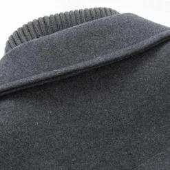 Discount OUKU Men's Winter Coat Wool Coat Overcoat Short Coat Outdoor Work Fall & Winter Wool Windproof Warm Outerwear Clothing Apparel Bustiers Essential Solid Colored Rolled collar Single Breasted