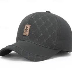 Online OUKU Men's Winter Hats Winter Warm Cap Winter Baseball Cap Black Dark Navy Polyester Adjustable Fashion Modern Contemporary Daily Wear Festival Plaid / Striped / Chevron / Round Solid / Plain Color
