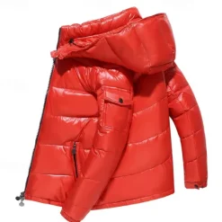 Outlet OUKU Men's Winter Jacket Down Jacket Puffer Jacket Padded Pocket White Duck Down Daily Wear Date Vacation Regular Fashion Casual Comfortable Thermal Warm Fall & Winter Solid / Plain Color Black Red Puffer